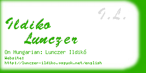 ildiko lunczer business card