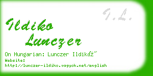 ildiko lunczer business card